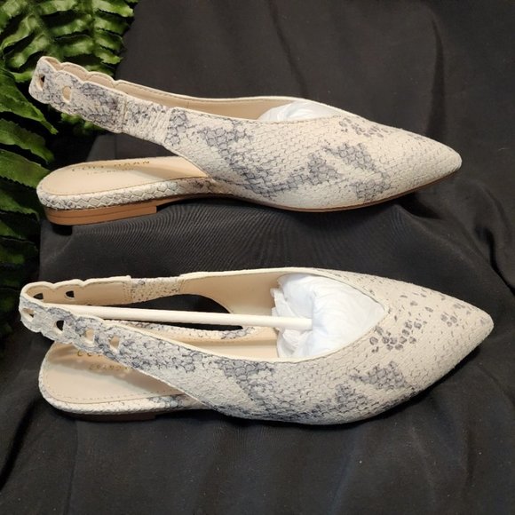Cole Haan Women's Merrit Skimmer Flats, Ivory Roccia, Size 5B, MSRP $150 - NIB - Picture 1 of 11